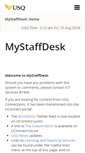 Mobile Screenshot of mystaffdesk.usq.edu.au